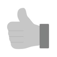 Thumbs Up Flat Greyscale Icon vector
