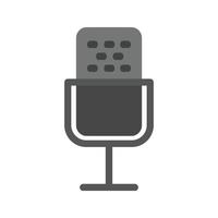 Microphone I Flat Greyscale Icon vector