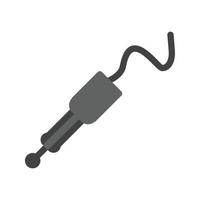 Connector Pin Flat Greyscale Icon vector