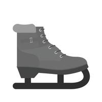 Ice Skate Flat Greyscale Icon vector