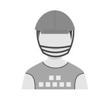 Sports Man Flat Greyscale Icon vector