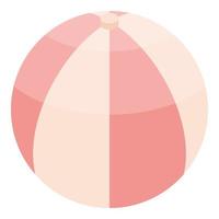 Red beach ball icon, isometric style
