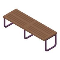 Skate park bench icon, isometric style vector