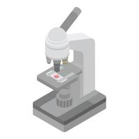 Lab microscope icon, isometric style vector