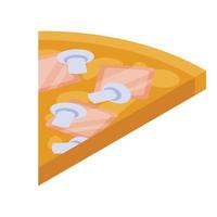 icono de rebanada de pizza de champiñones, estilo isométrico vector