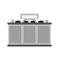 Battery Flat Greyscale Icon vector