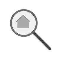 Find House Flat Greyscale Icon vector