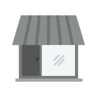 Shop I Flat Greyscale Icon vector