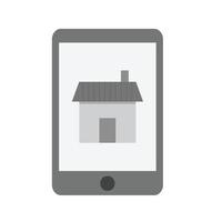 Mobile Housing I Flat Greyscale Icon vector