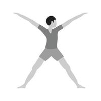 Aerobics I Flat Greyscale Icon vector