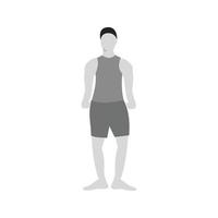 Person Flat Greyscale Icon vector