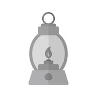 Gas Lamp Flat Greyscale Icon vector