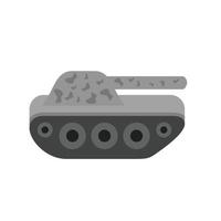 Tank Flat Greyscale Icon vector