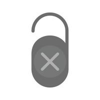 Do not Disturb Flat Greyscale Icon vector