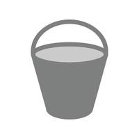 Sand bucket Flat Greyscale Icon vector