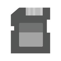 SD Card Flat Greyscale Icon vector