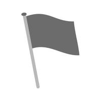 icono de bandera plana en escala de grises vector