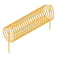Machine coil icon, isometric style vector