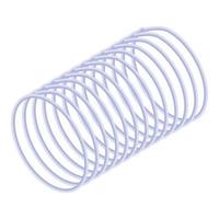 Extend coil icon, isometric style vector