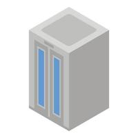 Down elevator icon, isometric style vector