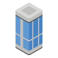 Glass elevator icon, isometric style vector