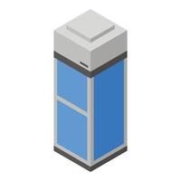 One person elevator icon, isometric style vector