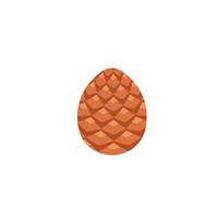 Small pine cone icon, isometric style vector