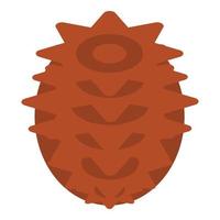 icono de cono de pino de agujas, estilo isométrico vector