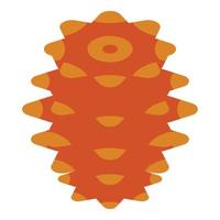 Winter pine cone icon, isometric style vector