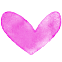 conception de coeur aquarelle png