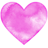 conception de coeur aquarelle png