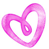 diseño de corazón de acuarela png