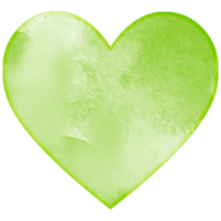 diseño de corazón de acuarela png