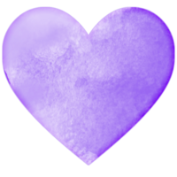 diseño de corazón de acuarela png