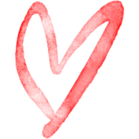 conception de coeur aquarelle png