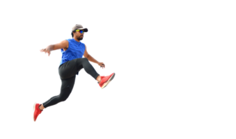 Athletic man jumping png