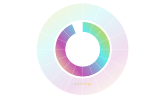 90 Prozent ladende Benutzeroberfläche, ein futuristisches Ladesymbol, farbenfrohes Lade-Tap-Menü ui, Verwendung für Download-Fortschritt, Webdesign-Vorlage, Interface-Upload-Design. png