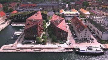 Copenhague, Dinamarca por drone video