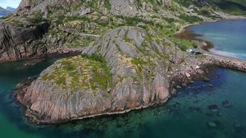 djupfjorden in de lofoten eilanden in Noorwegen video