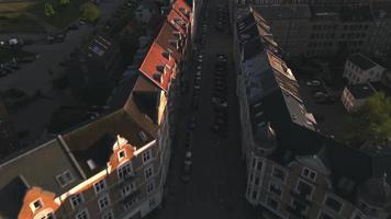 Aarhus, Denmark at Golden Hour by Drone 2 video