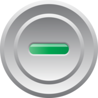 Led on off switch control circle button electricity decorative for website background png