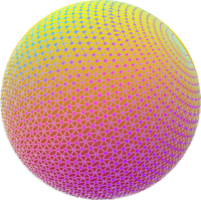 cor 3d de fantasia de tecnologia de círculo de bola para fundos decorativos da web png