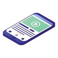 Modern smartphone icon, isometric style vector