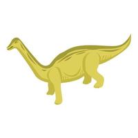 Herbivorous dino icon, isometric style vector