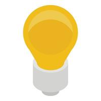 Bulb idea icon, isometric style vector