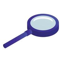 Magnifier icon, isometric style vector