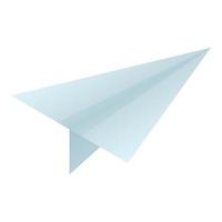 Paper airplane icon, isometric style vector