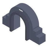 Park arch icon, isometric style vector