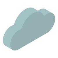 Data cloud icon, isometric style vector