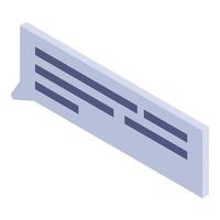 Chat message icon, isometric style vector